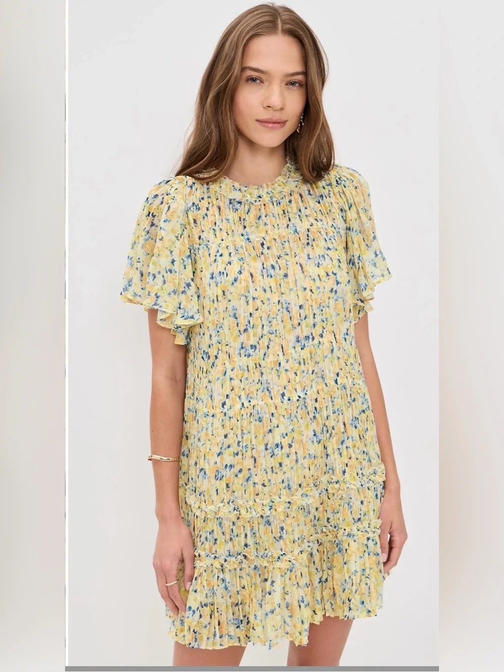 Ulla Johnson Ryla Silk Mini Dress Floral Layered Sz 4 NWT Retail $545